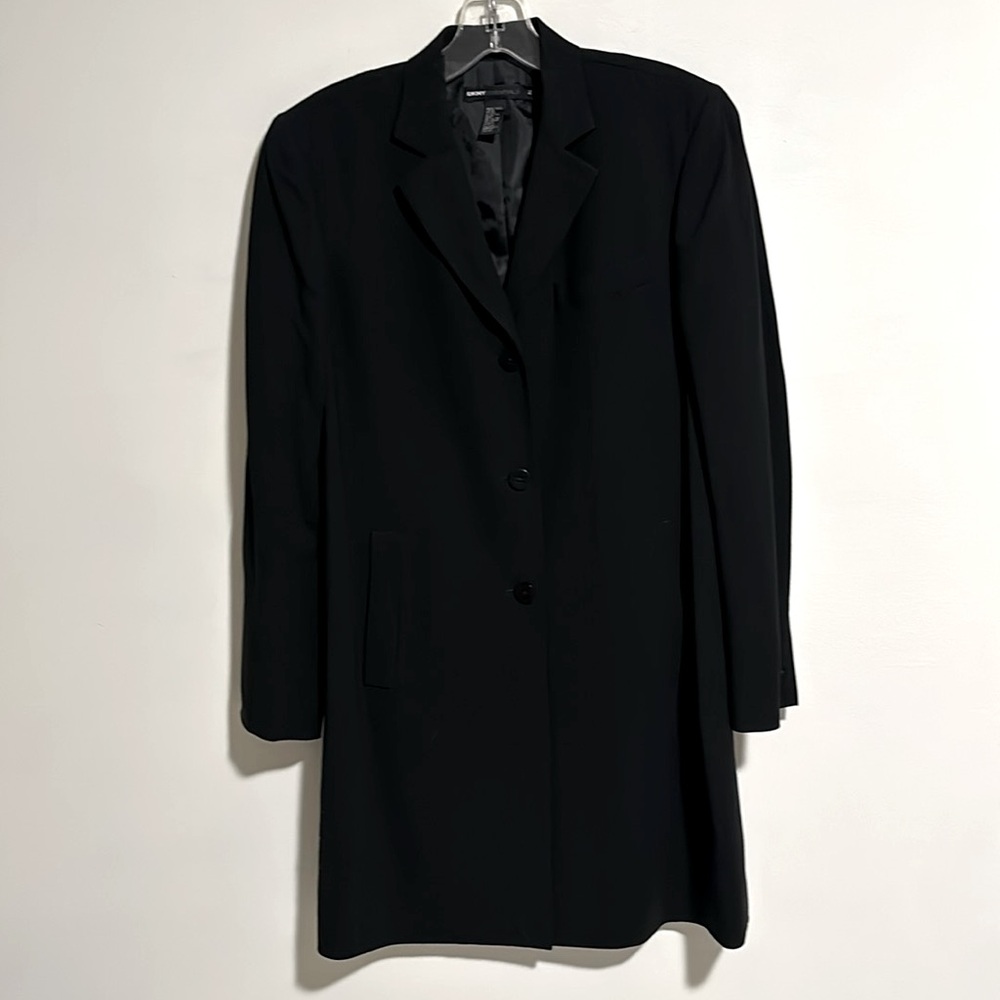 Donna Karen essentials long coat size 2 like new